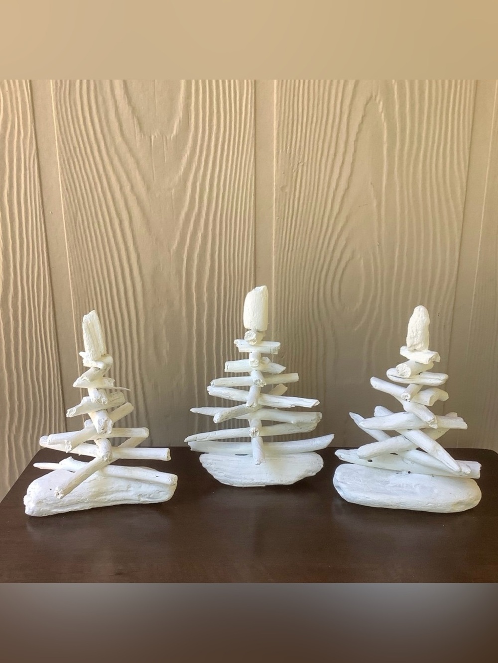 Driftwood Art, White Driftwood Trees, Driftwood Snow, Birch Trees, Coastal Decor